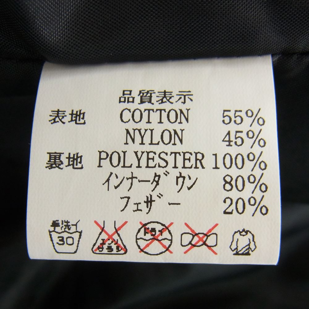 HideandSeek ハイドアンドシーク 19AW DOWN JACKET 撥水コットンナイロン ダウンジャケット ブラック系【中古】