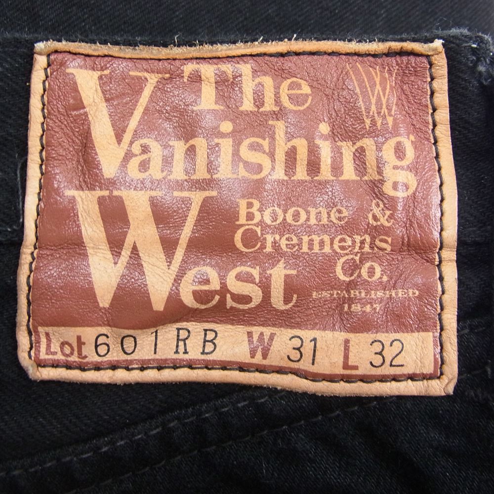 FREEWHEELERS フリーホイーラーズ THE VANISHING WEST ヴァニシングウエスト 601RB 60s 5POCKET JEANS STRAIGHT FIT 1960 MODEL 5ポケット ストレート デニムパンツ ジーンズ ブラック系 W31 L32【中古】
