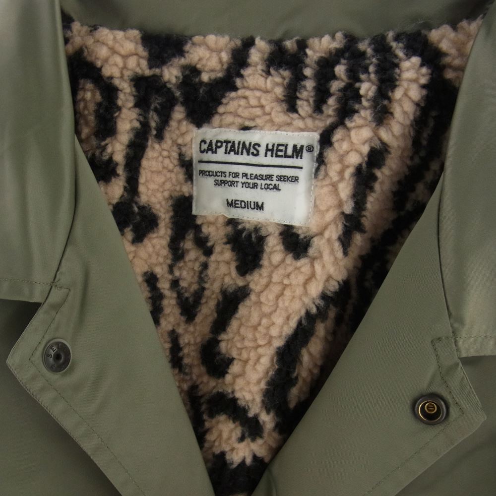キャプテンズヘルム  CH22-AW-J08 BOA-FLEECE COACH JKT ボアフリース コーチジャケット カーキ系 M【美品】【中古】