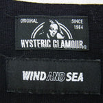 HYSTERIC GLAMOUR ヒステリックグラマー 21AW WDS-HYS-3-05 × WIND AND SEA ウィンダンシー Rugby Shirt ラガー シャツ ブラック系 XL【中古】