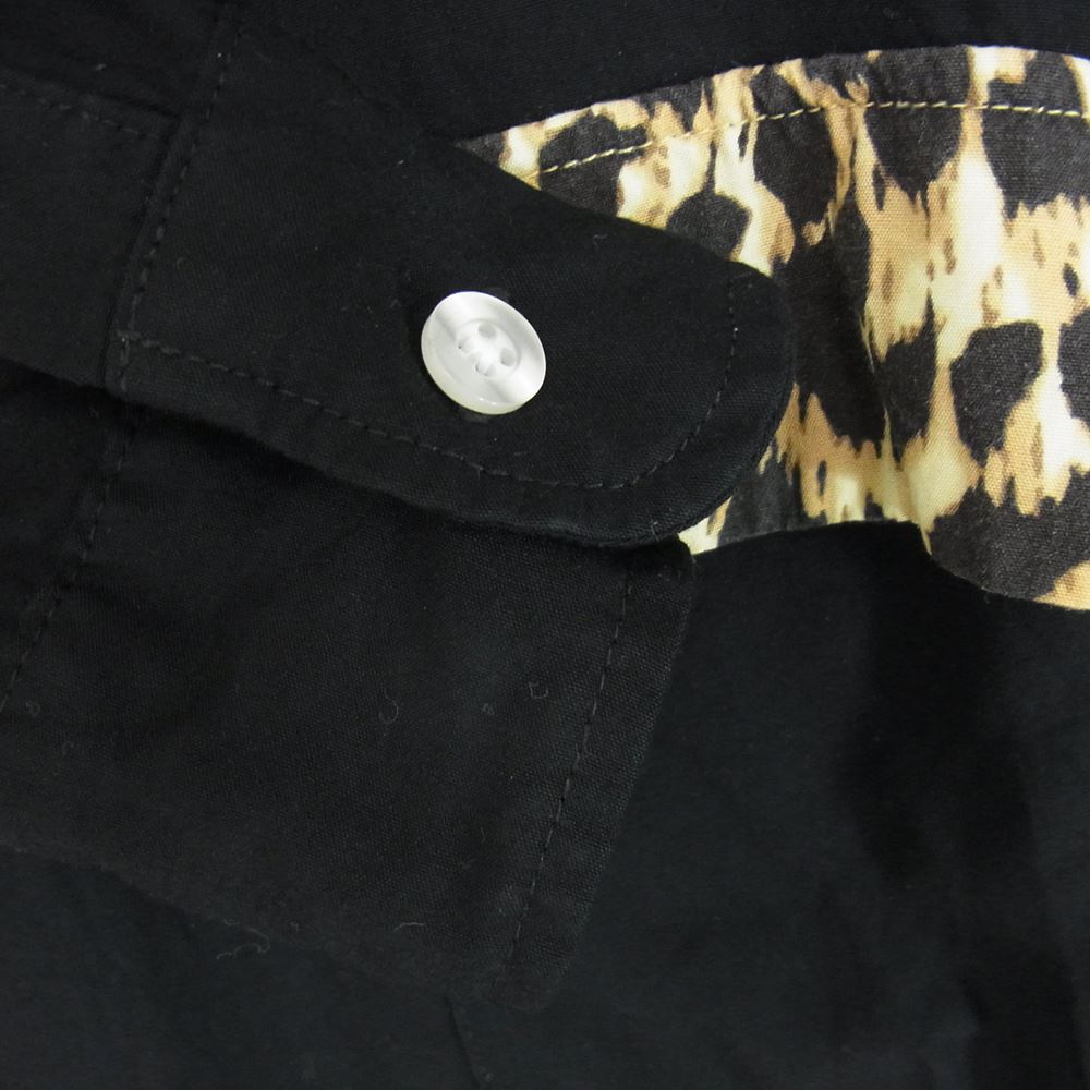 WACKO MARIA ワコマリア 20AW × Carhartt カーハート TWO-TONE 50'S SHIRT 長袖 シャツ レオパード ブラック系 L【中古】