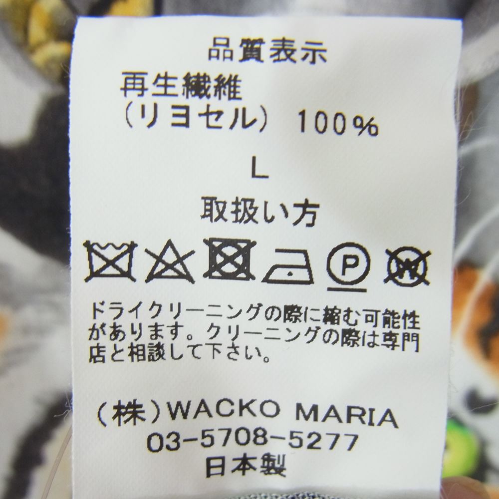 WACKO MARIA ワコマリア TIMILEHI-WM-HI28 × TIM LEHI ティムリーハイ HAWAIIAN SHIRT ハワイアン シャツ アロハ 半袖 龍虎 マルチカラー系 L【中古】