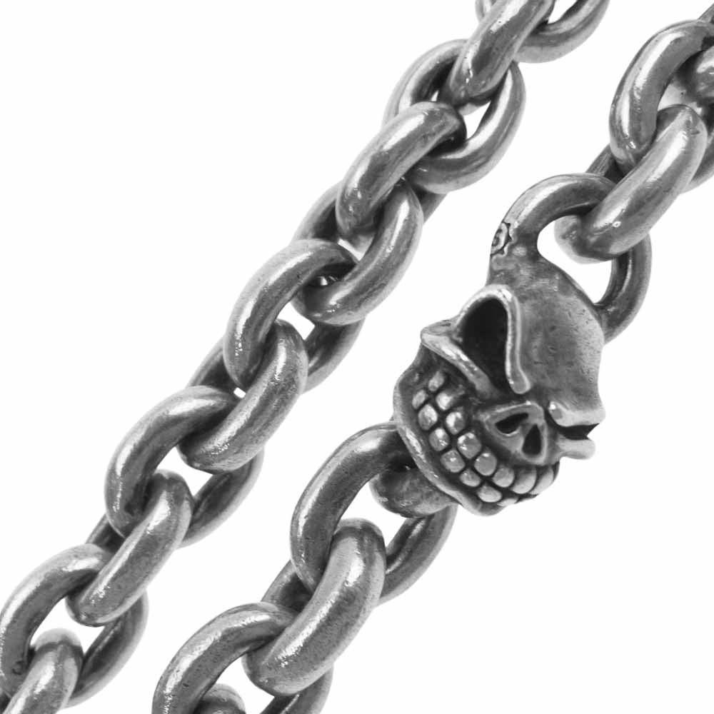 STARLIN GEAR スターリンギア ベーシックリンク 2スカル フレーミングスケルトンキー パンチャーキーパー ウォレットチェーン シルバー系【中古】
