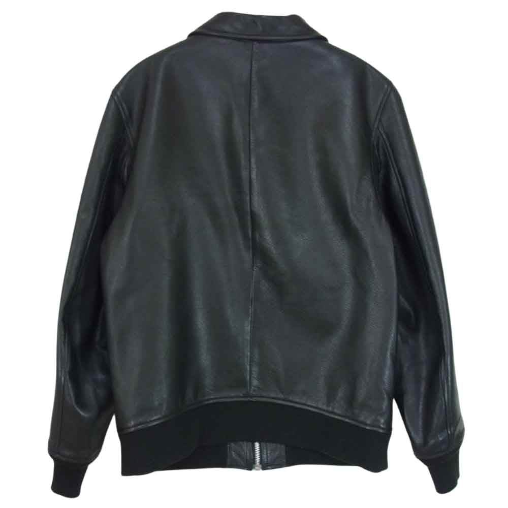 GARNI ガルニ GW10019 カウレザー スカルジップ リブ ブルゾン ブラック系 L【中古】