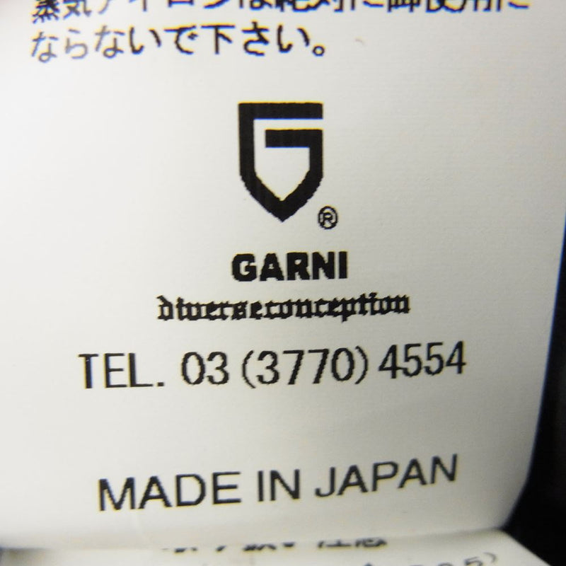 GARNI ガルニ GW10019 カウレザー スカルジップ リブ ブルゾン ブラック系 L【中古】