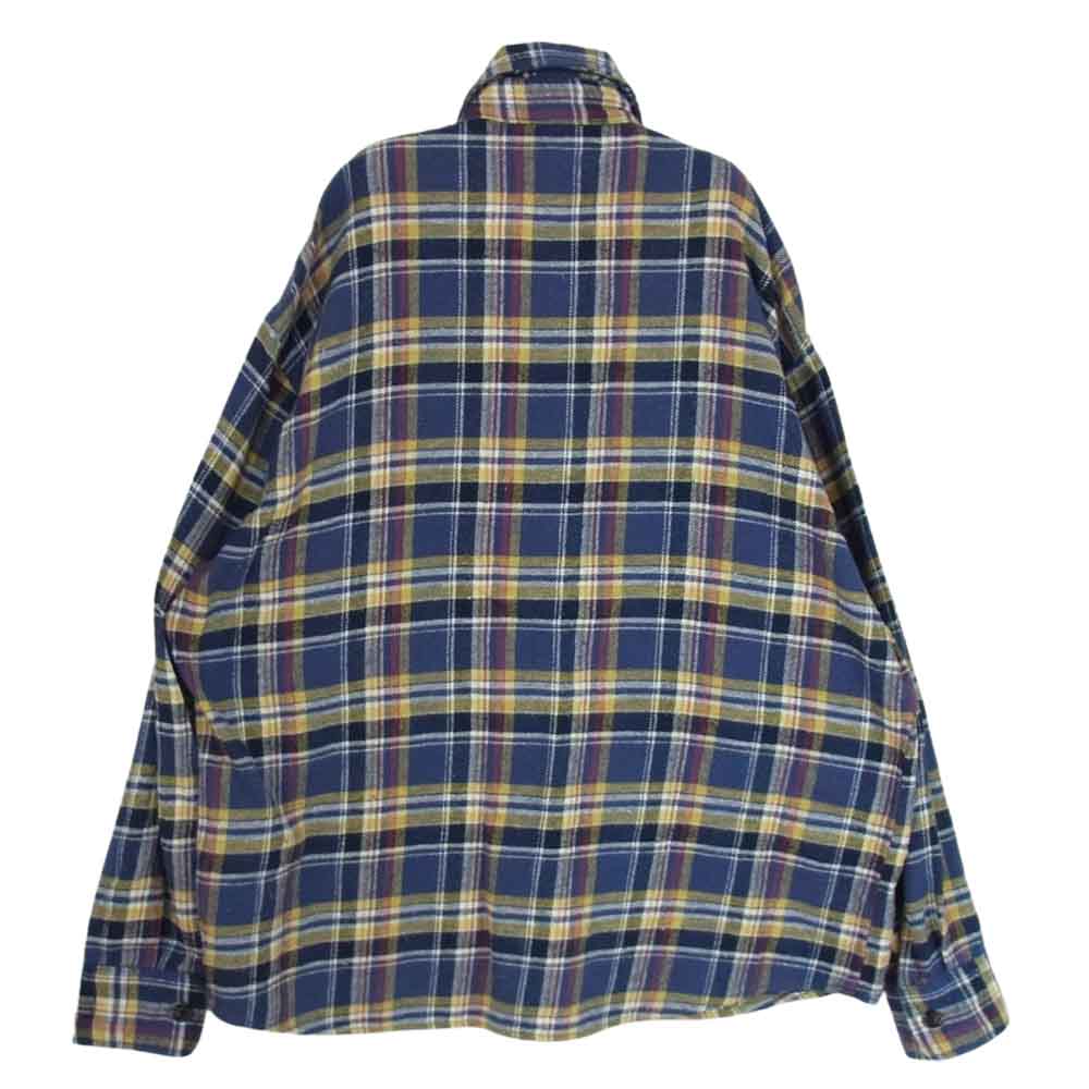 マイシンクス チェック コットン シャツ ネイビー系 M【中古】