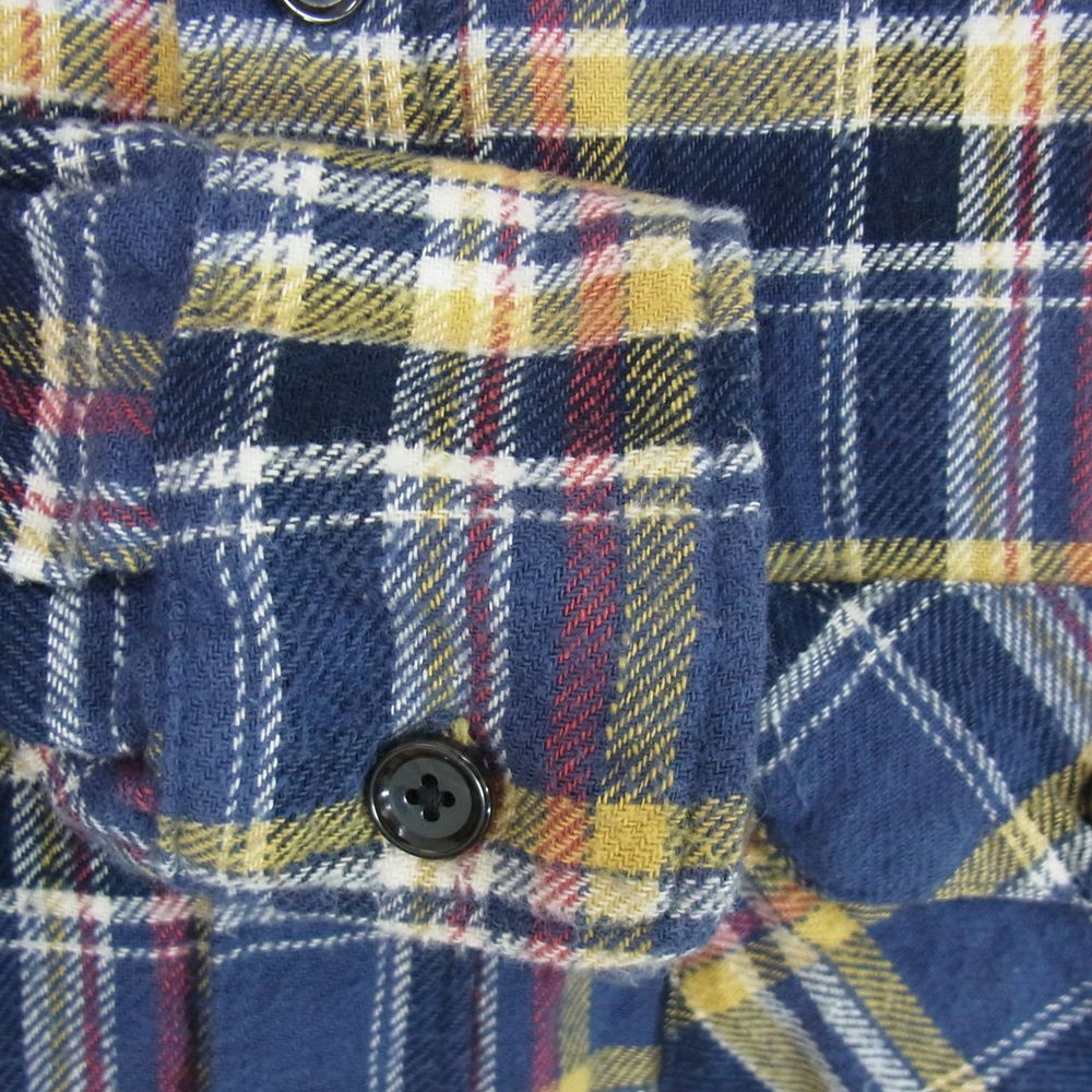 マイシンクス チェック コットン シャツ ネイビー系 M【中古】