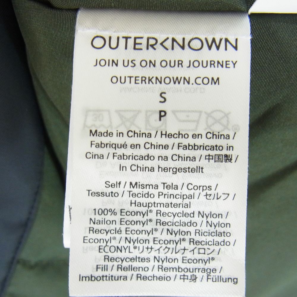 アウターノウン 国内正規品 中綿 ナイロン ジャケット ブラック系 S/P【中古】