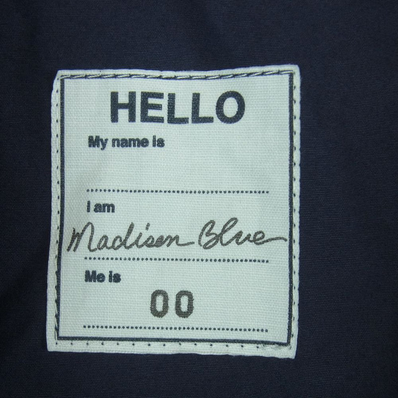 MADISON BLUE マディソンブルー MB164-2005 ダブルブレスト トレンチ コート コットン 日本製 ネイビー系 XS 00【中古】