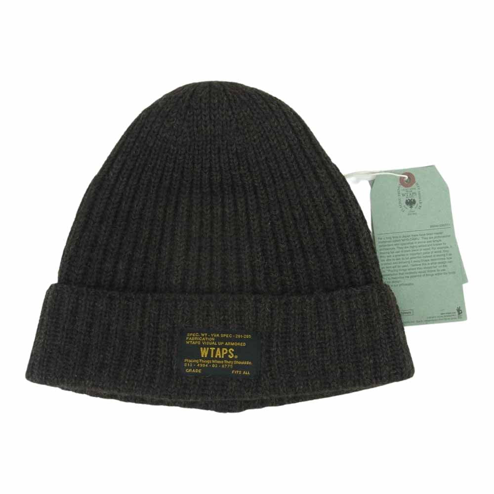 WTAPS ダブルタップス 162MYDT-HT15 BEANIE 04 ビーニー ニット キャップ ウール ダークブラウン系 F【中古】