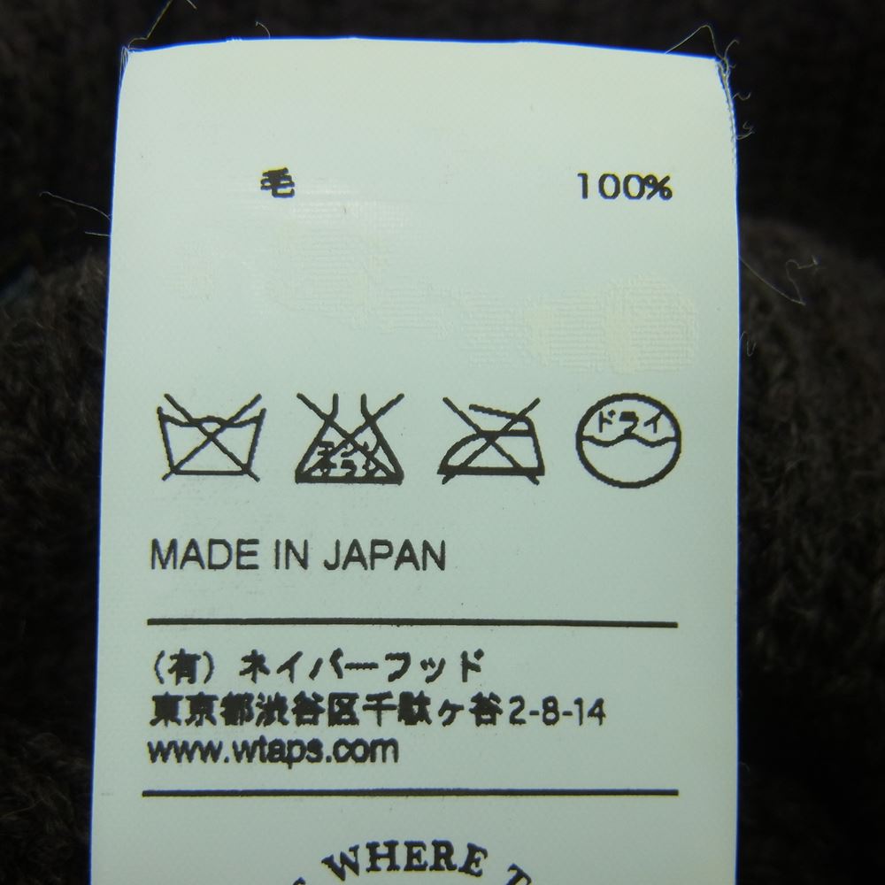 WTAPS ダブルタップス 162MYDT-HT15 BEANIE 04 ビーニー ニット キャップ ウール ダークブラウン系 F【中古】