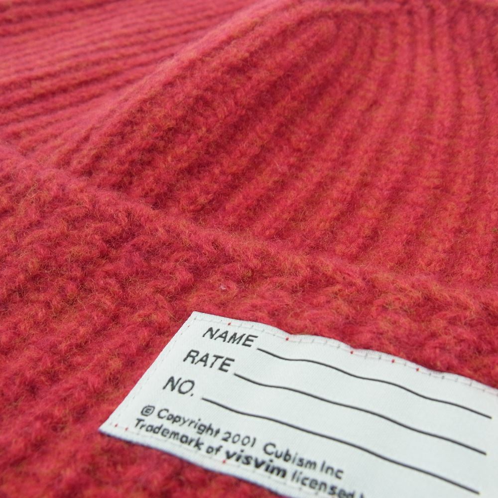 VISVIM ビズビム  0116203003026 KNIT BEANIE ニット ビーニー キャップ 帽子 レッド レッド系【中古】