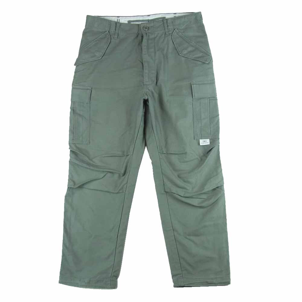DESCENDANT ディセンダント カーゴ パンツ カーキ コットン 日本製 グレー系 1【中古】