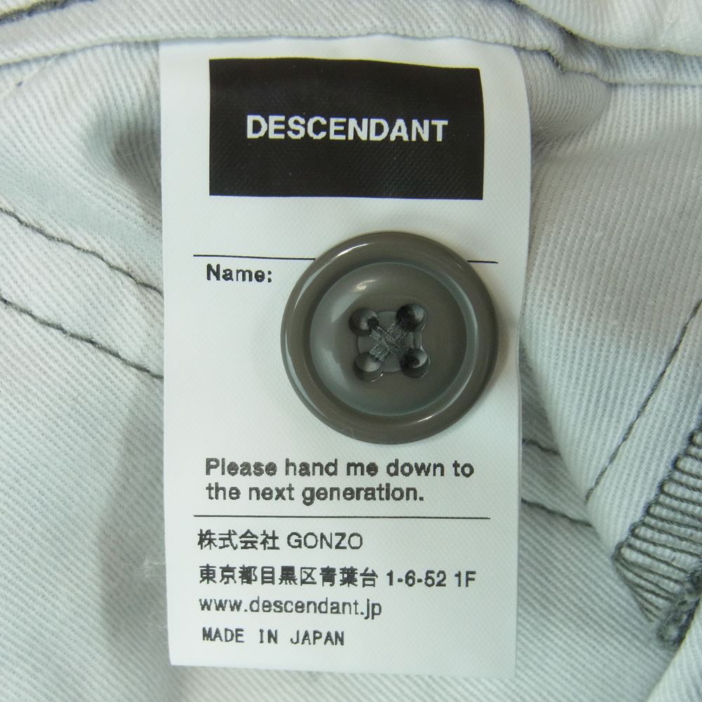 DESCENDANT ディセンダント カーゴ パンツ カーキ コットン 日本製 グレー系 1【中古】