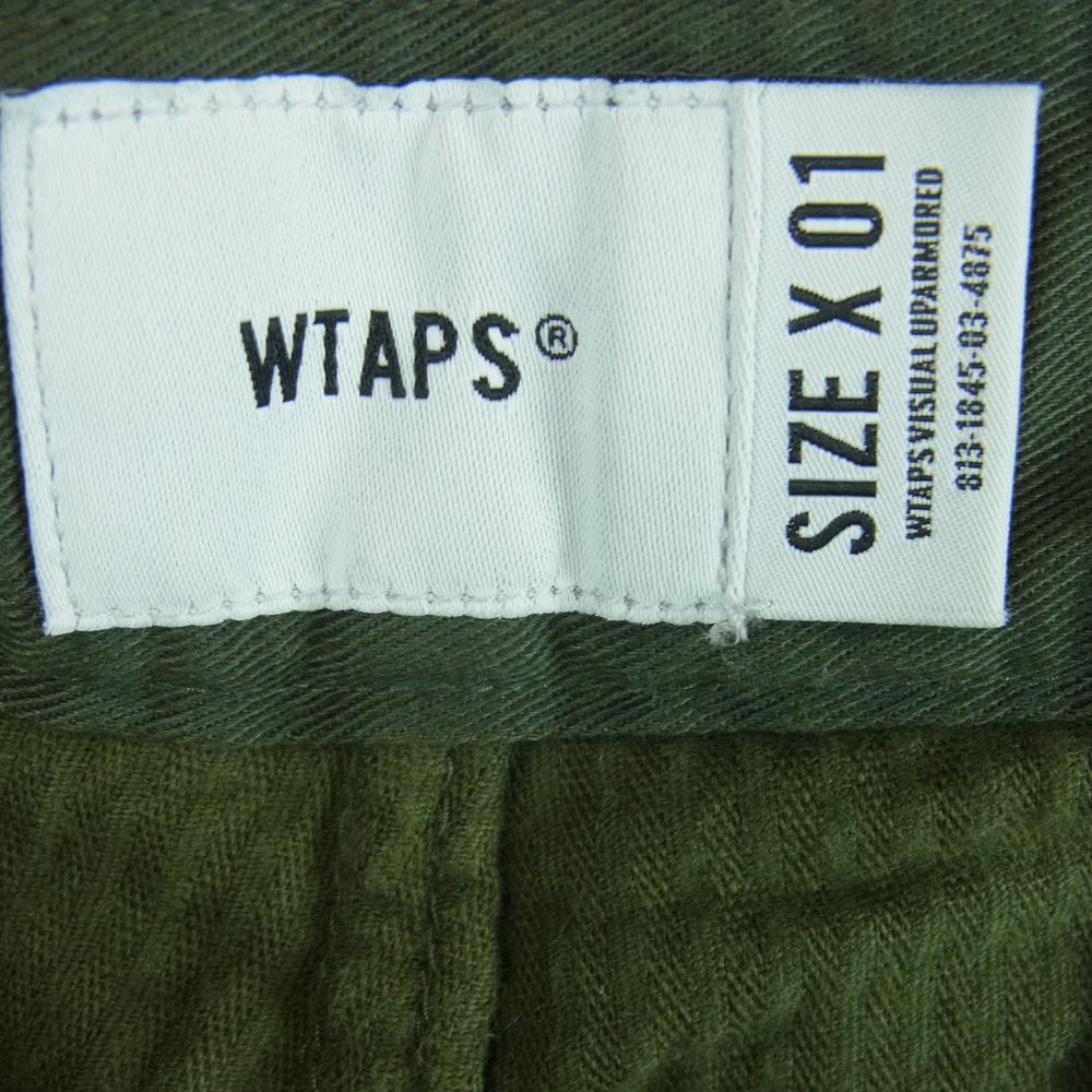WTAPS ダブルタップス 19AW 192TQDT-PTM03 TUCK 02 TROUSERS COTTON CORDUROY タック トラウザーズ コーデュロイ コットン パンツ グリーン系 01【中古】