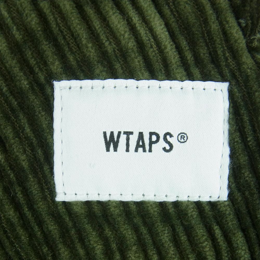WTAPS ダブルタップス 19AW 192TQDT-PTM03 TUCK 02 TROUSERS COTTON CORDUROY タック トラウザーズ コーデュロイ コットン パンツ グリーン系 01【中古】
