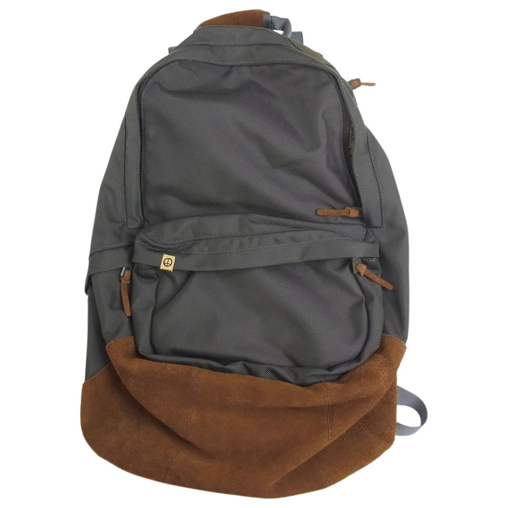 VISVIM ビズビム 14SS 0114103003069 BALLISTIC 22L レザー切替 ナイロン リュック バックパック カーキ系【中古】