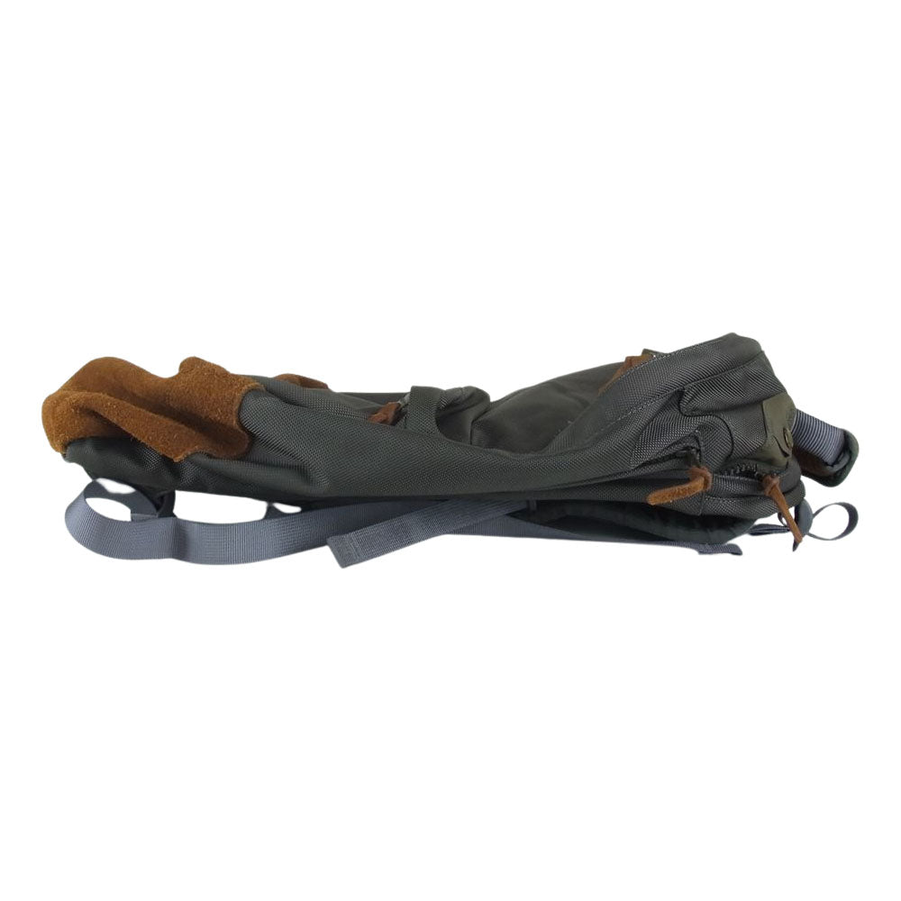 VISVIM ビズビム 14SS 0114103003069 BALLISTIC 22L レザー切替 ナイロン リュック バックパック カーキ系【中古】