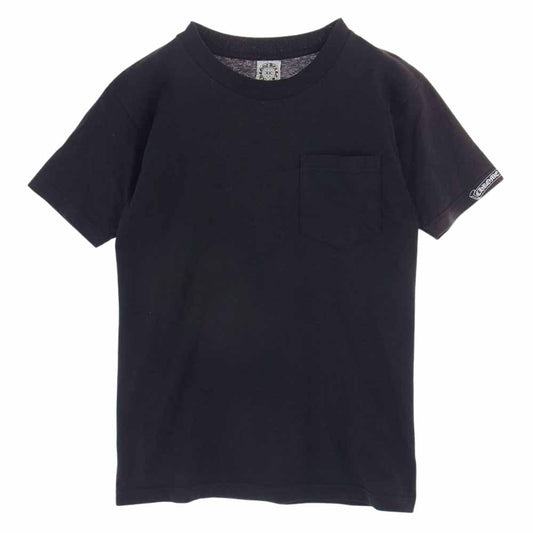 CHROME HEARTS クロムハーツ（原本無） GALF スクロールラベルプリント ポケット  Tシャツ ブラック系 S【中古】