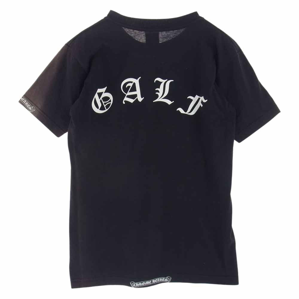 CHROME HEARTS クロムハーツ（原本無） GALF スクロールラベルプリント ポケット  Tシャツ ブラック系 S【中古】