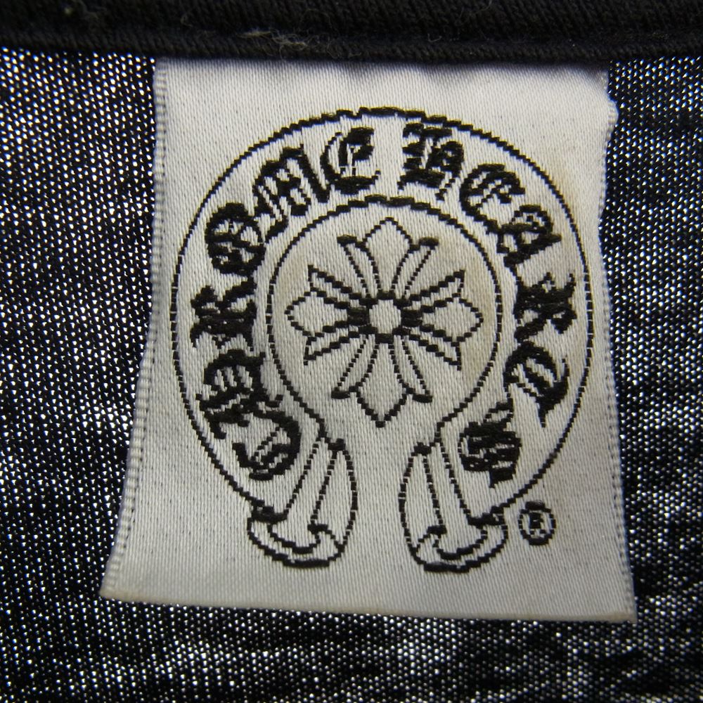 CHROME HEARTS クロムハーツ（原本無） GALF スクロールラベルプリント ポケット  Tシャツ ブラック系 S【中古】