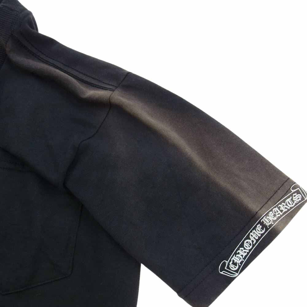 CHROME HEARTS クロムハーツ（原本無） GALF スクロールラベルプリント ポケット  Tシャツ ブラック系 S【中古】