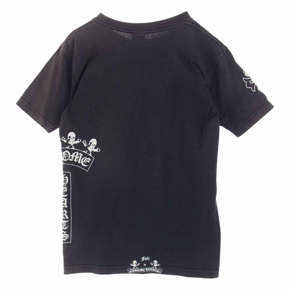 CHROME HEARTS クロムハーツ（原本無） FOTI フォティ プリント ポケット  Tシャツ ブラック系 S【中古】