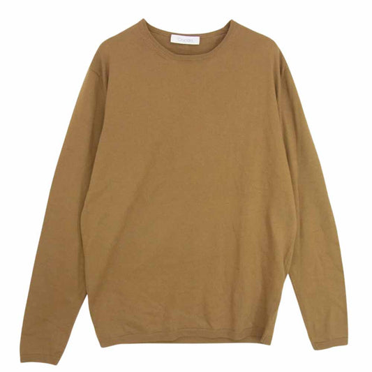 CRUCIANI クルチアーニ JU5110 27ゲージ コットン クルーネック ニット ブラウン系 50【美品】【中古】