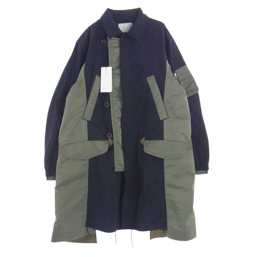 Sacai サカイ 23SS SCM-052  Military Coat ミリタリー ドッキング コート ブラック系 カーキ系 collar：212 3【極上美品】【中古】