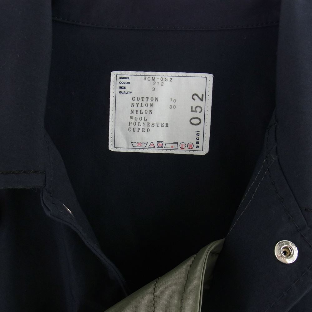 Sacai サカイ 23SS SCM-052 Military Coat ミリタリー ドッキング