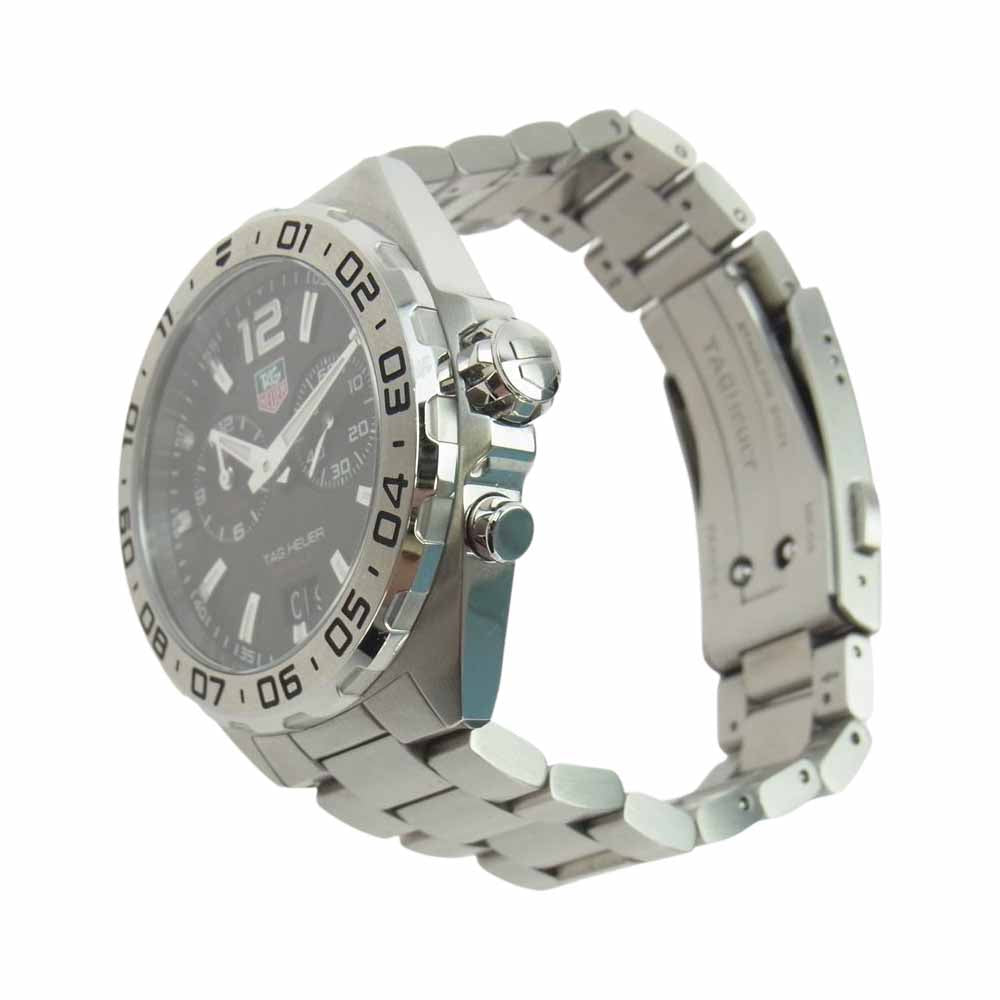 TAG HEUER タグホイヤー WAZ111A フォーミュラ1 ブラック文字盤 SS クォーツ 腕時計 ウォッチ ブラック系 シルバー系【中古】