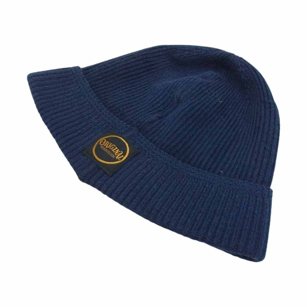 TENDERLOIN テンダーロイン T-BEANIE サークル ロゴ ビーニー ニット帽 ネイビー系 ONE SIZE【中古】