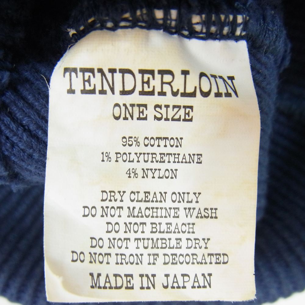TENDERLOIN テンダーロイン T-BEANIE ビーニー ニット帽 ネイビー系 ONE SIZE【中古】