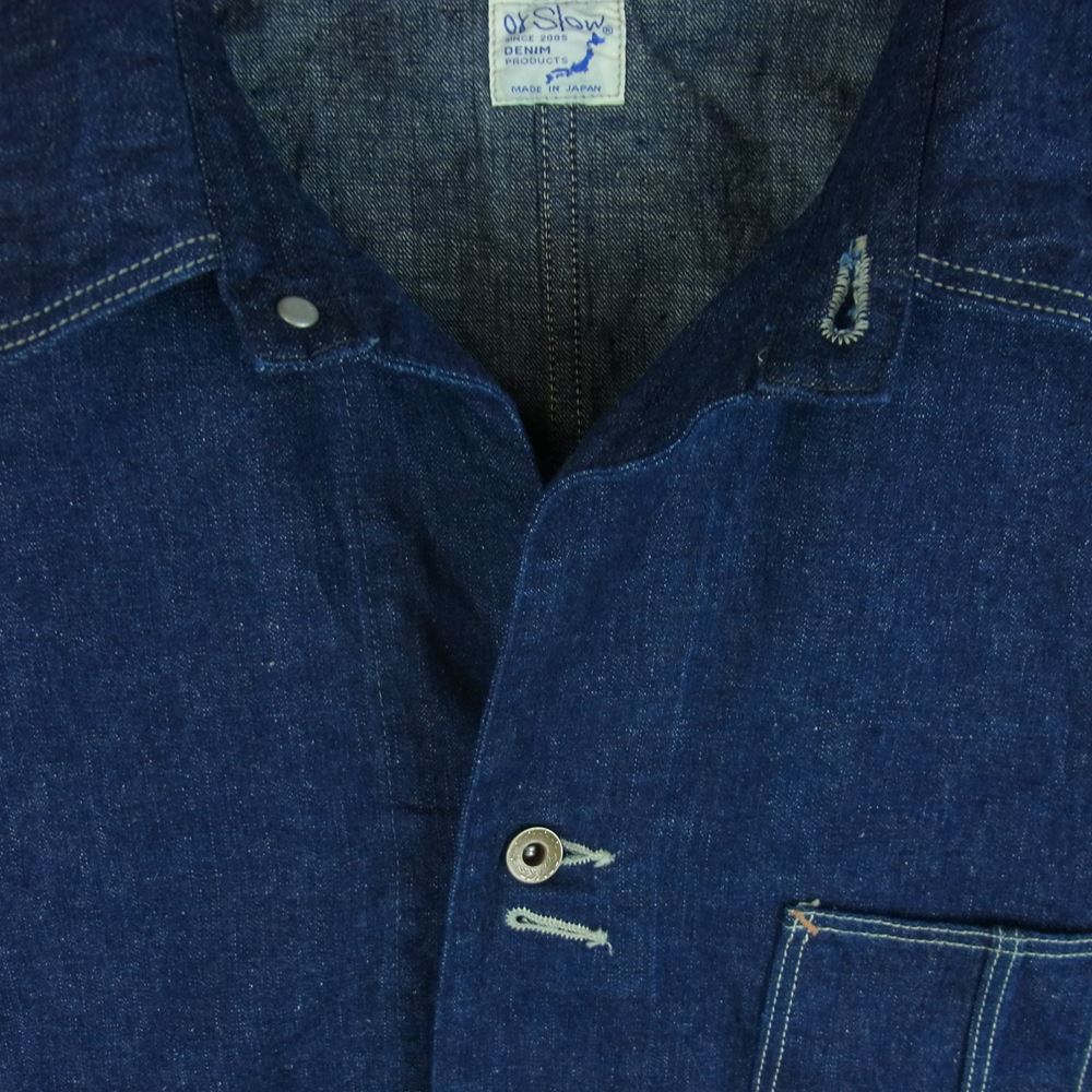 orSlow オアスロウ カバーオール denim jacket デニム ジャケット コットン 日本製 インディゴブルー系 3【中古】