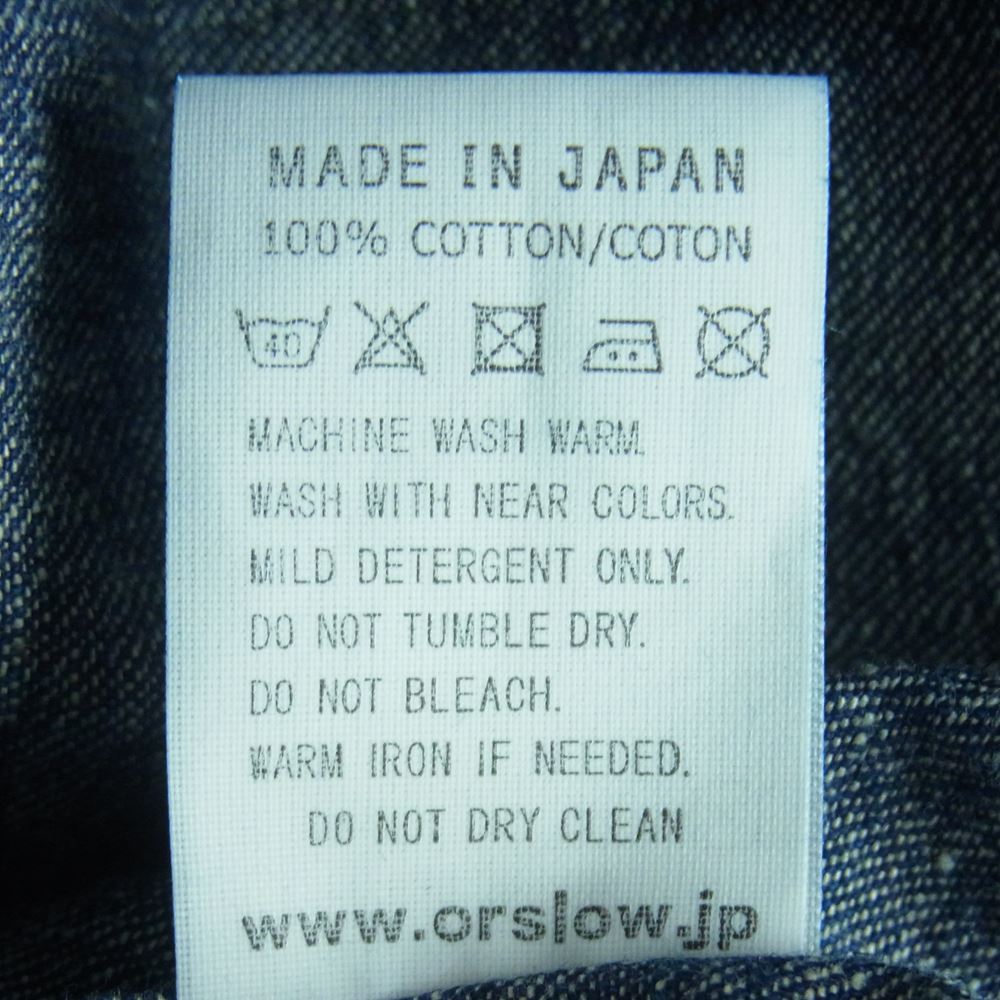 orSlow オアスロウ カバーオール denim jacket デニム ジャケット コットン 日本製 インディゴブルー系 3【中古】