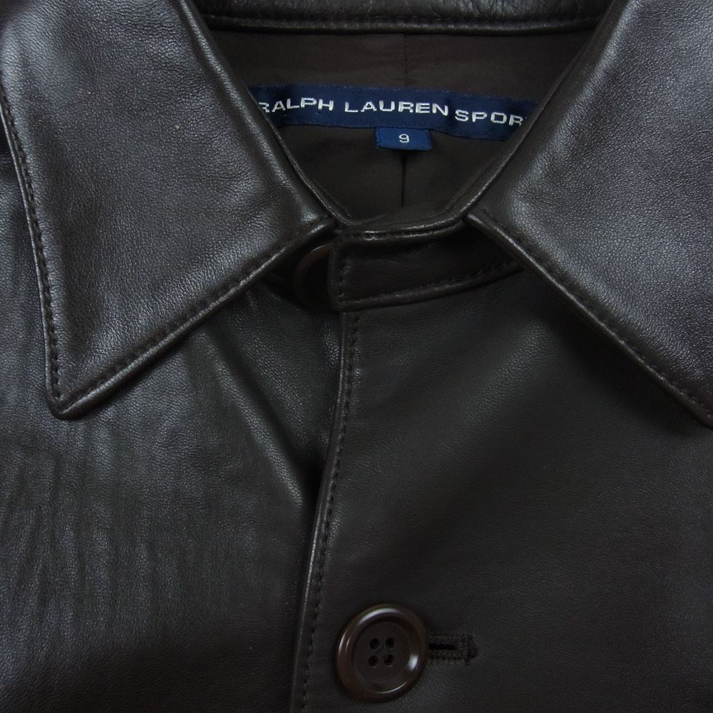 RALPH LAUREN ラルフローレン JK-RL-BA-4501 RALPH LAUREN SPORT スポーツ ラムレザー ジャケット 短丈 ブラウン系 9【中古】