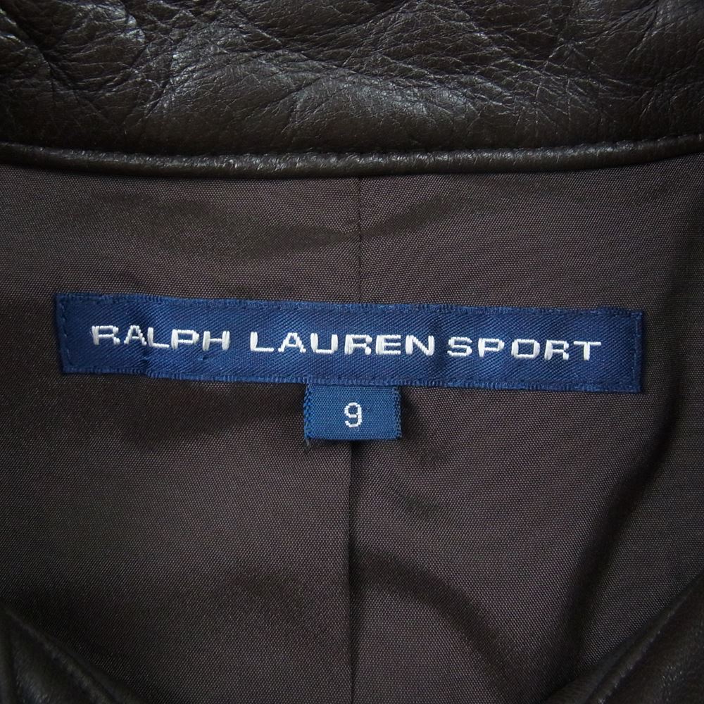 RALPH LAUREN ラルフローレン JK-RL-BA-4501 RALPH LAUREN SPORT スポーツ ラムレザー ジャケット 短丈 ブラウン系 9【中古】