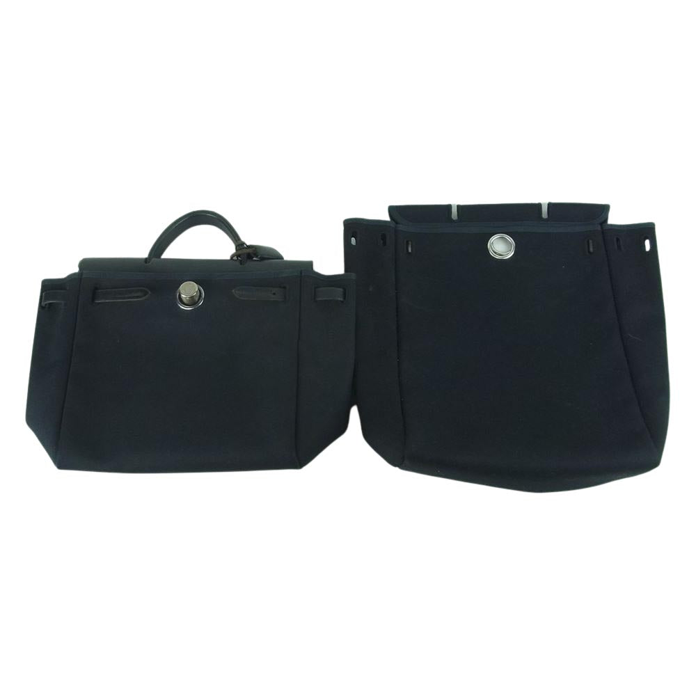 HERMES エルメス エール バッグ アド PM 口D刻印 2WAY リュック フランス製 ブラック系【中古】