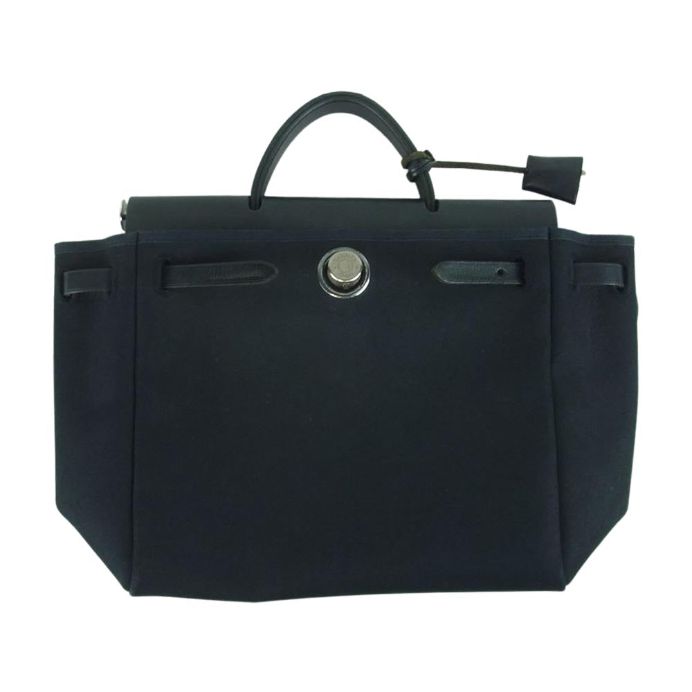 HERMES エルメス エール バッグ アド PM 口D刻印 2WAY リュック フランス製 ブラック系【中古】