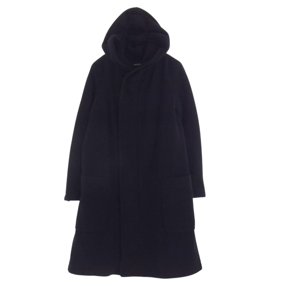 ZUCCa ズッカ ZU23FA934 Hoody Wool Long Coat ウール フード ロング コート ブラック系 L【中古】
