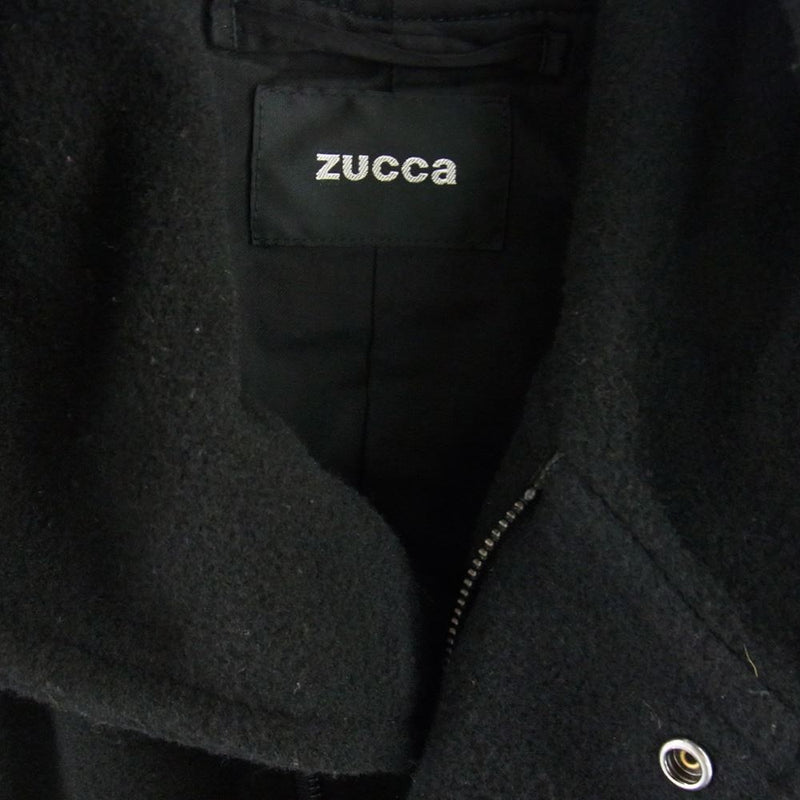 ZUCCa ズッカ ZU23FA934 Hoody Wool Long Coat ウール フード ロング コート ブラック系 L【中古】