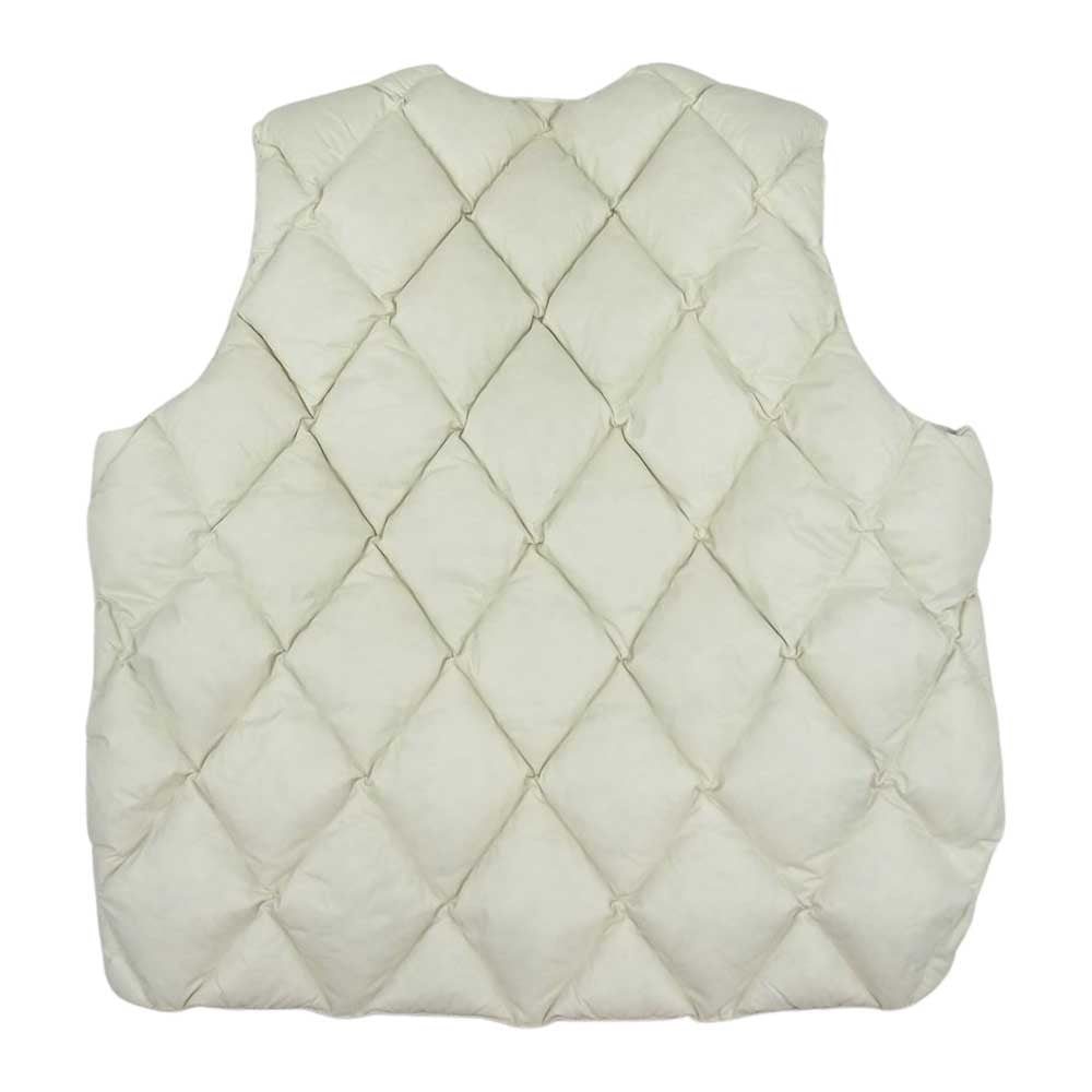 【新品】STUSSY ロゴ キルティング ベスト クリーム M STUSSY ステューシー workgear リバーシブル キルティング ベスト