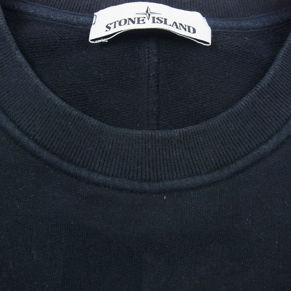 STONE ISLAND ストーンアイランド 21AW 751560419 POCKET DETAIL CREW SWEAT ポケット クルーネック スウェット ブラック系 L【中古】