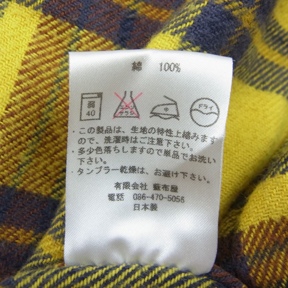 Pherrow's フェローズ フランネル チェック シャツ イエロー系 38【中古】