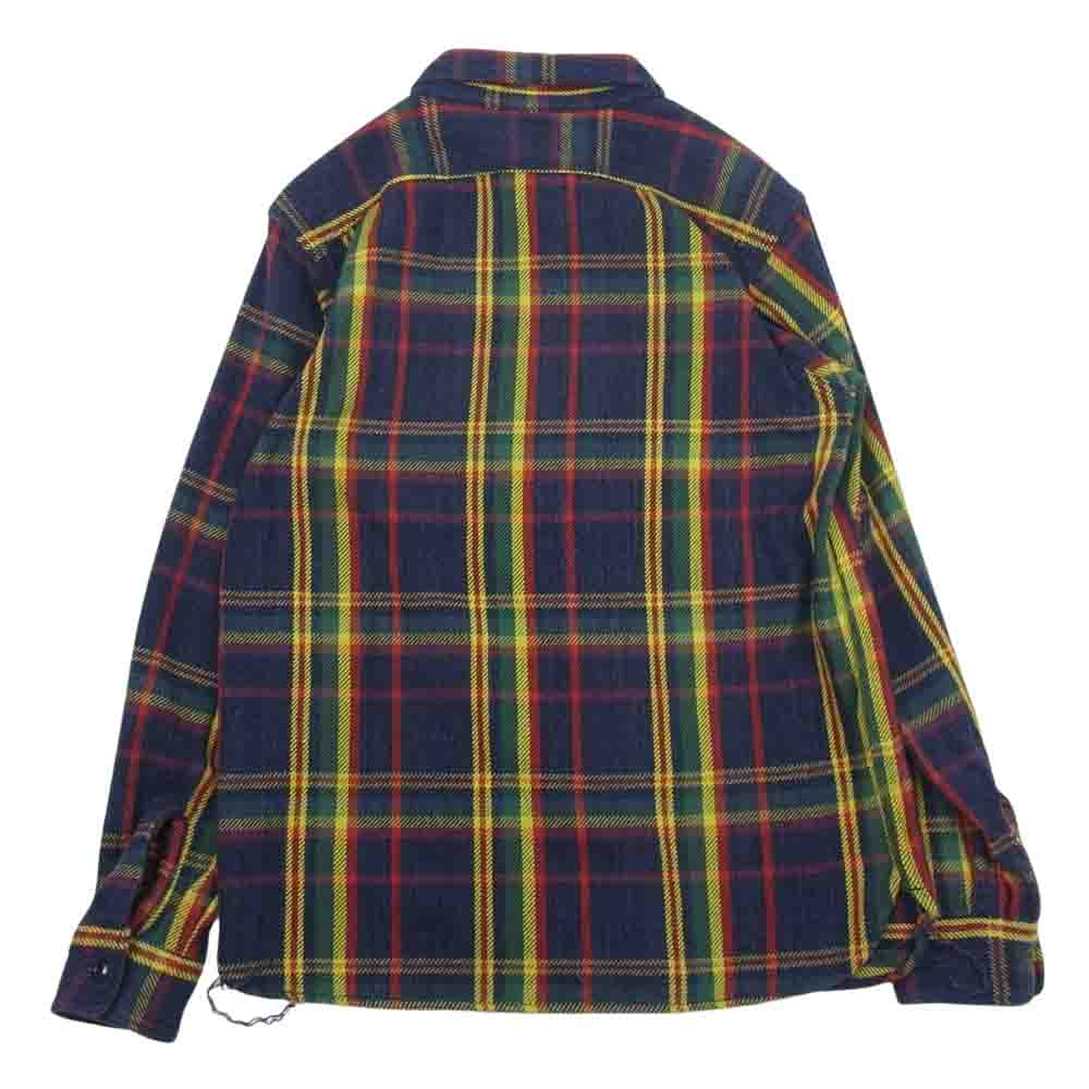 Pherrow's フェローズ チンストラップ フランネル チェック 長袖 シャツ ネイビー マルチカラー系 38【中古】