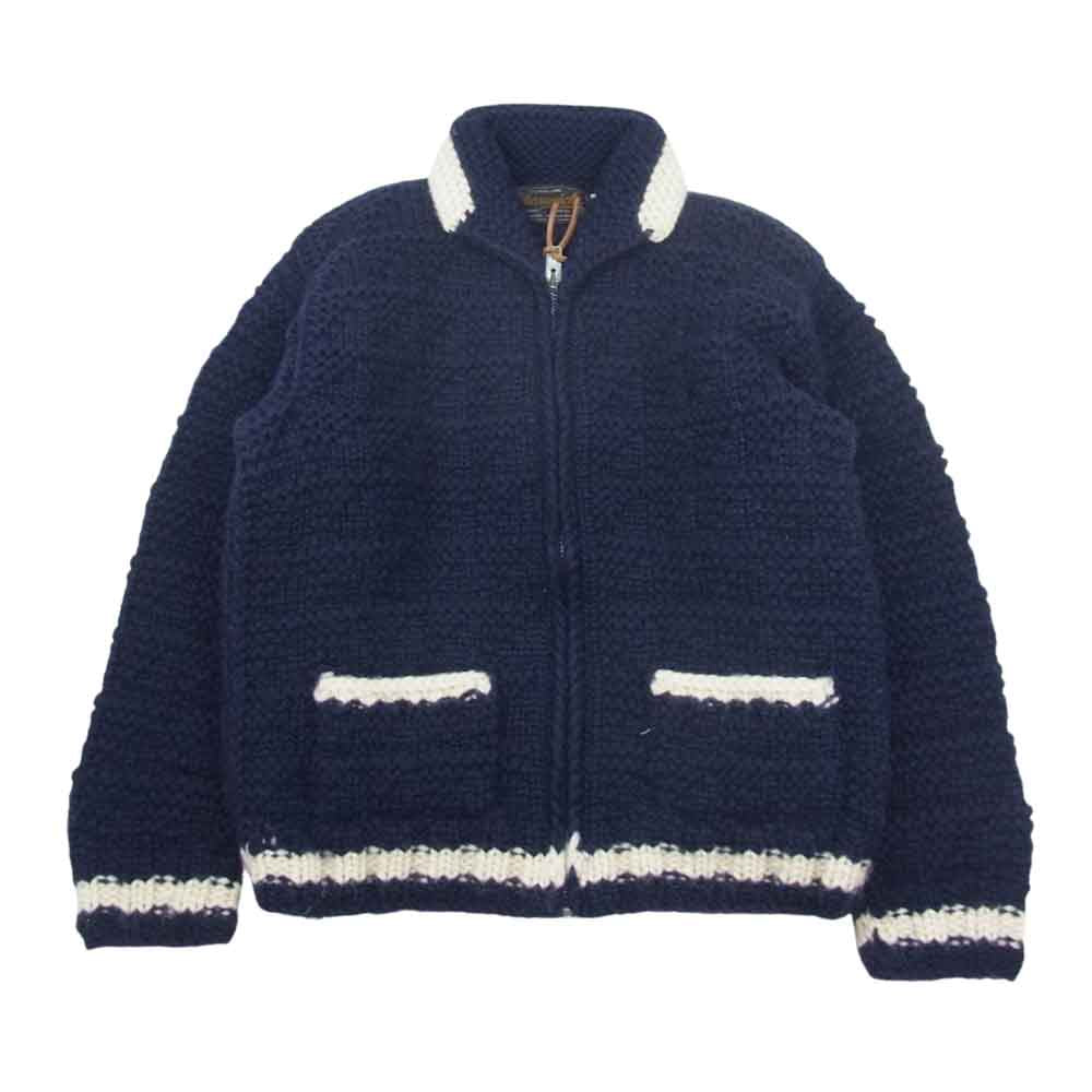 CHESWICK チェスウィック カウチン ニット セーター ネイビー系 38【中古】