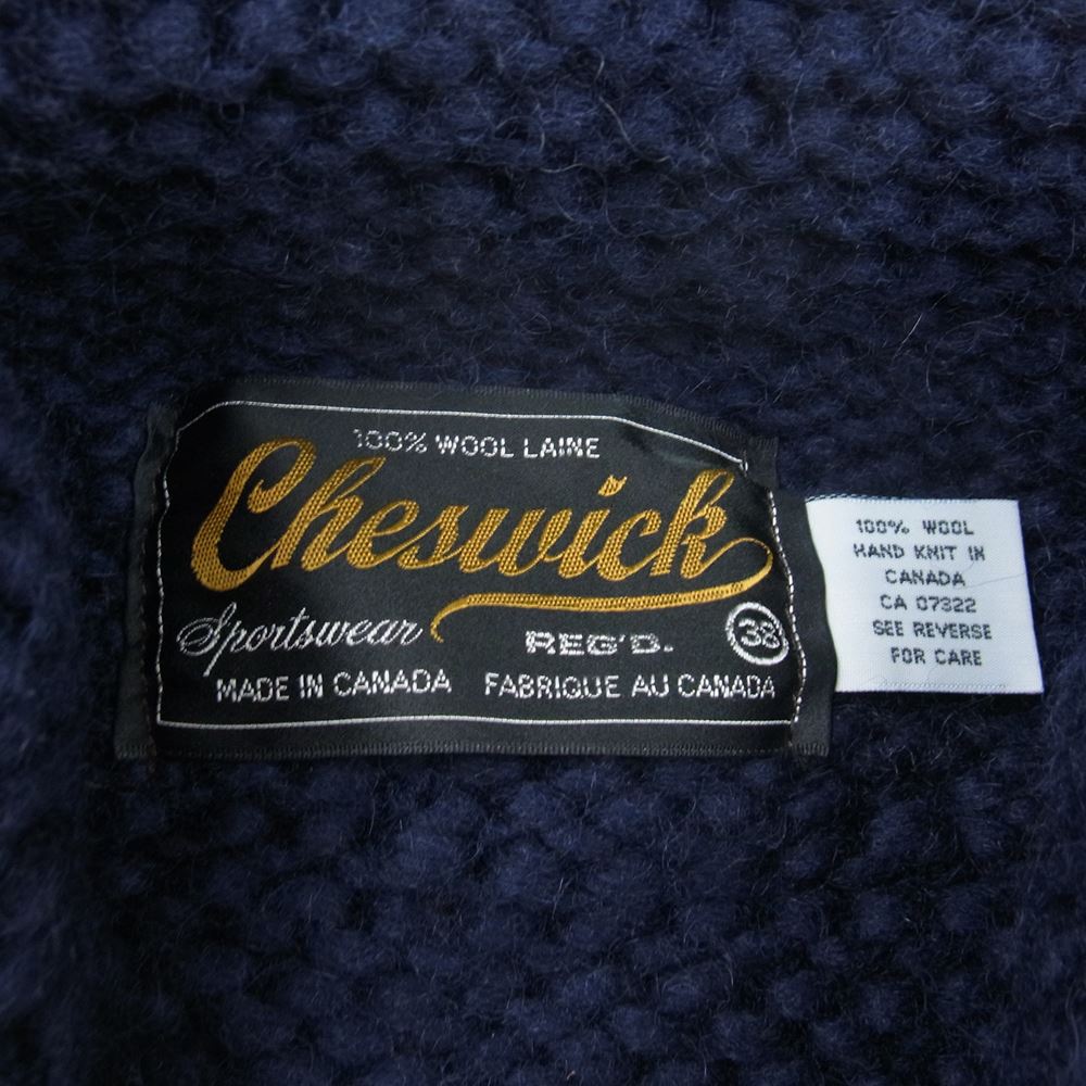 CHESWICK チェスウィック カウチン ニット セーター ネイビー系 38【中古】