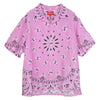Supreme シュプリーム 21SS Bandana Silk S/S Shirt バンダナ シルク 半袖 シャツ ピンク系 L【中古】