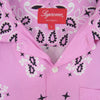 Supreme シュプリーム 21SS Bandana Silk S/S Shirt バンダナ シルク 半袖 シャツ ピンク系 L【中古】