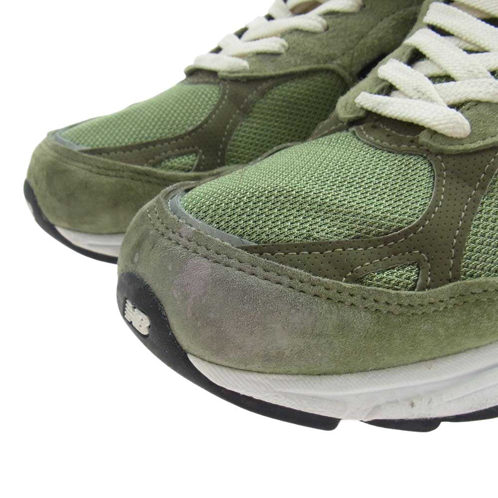 NEW BALANCE ニューバランス M990JD3 × JJJJound ジョウンド 990V3 スエード メッシュ スニーカー グリーン系 28cm【中古】